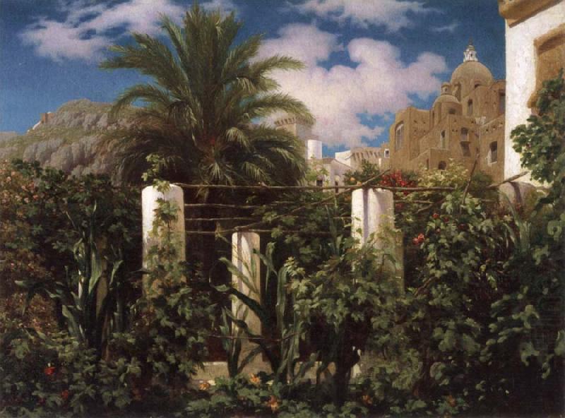 Garden of an Inn,Capri, Lord Frederic Leighton